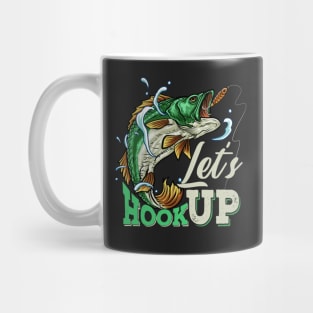 Let's Hook Up - Funny Fishing Mug